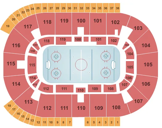 seating chart for Coca-Cola Coliseum - Hockey - eventticketscenter.com