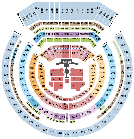 seating chart for Oakland Coliseum - Tomorrow X Together - eventticketscenter.com