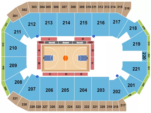 seating chart for Rio Rancho Events Center - Basketball - Harlem Globetrotters - eventticketscenter.com