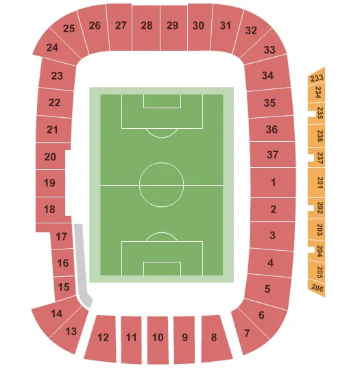 seating chart for America First Field - Soccer - eventticketscenter.com