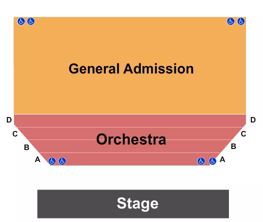 seating chart for Ritz Theatre - FL - Endstage GA 2 - eventticketscenter.com