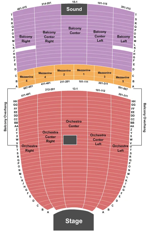 seating chart for Ritz Theatre - NJ - Endstage 2 - eventticketscenter.com