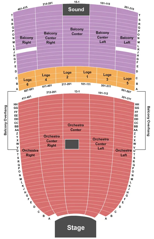 seating chart for Ritz Theatre - NJ - End Stage - eventticketscenter.com