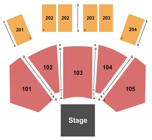 seating chart for River City Casino - Endstage Reserved - eventticketscenter.com