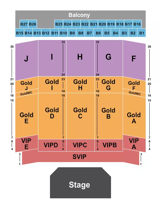 seating chart for River Cree Casino - Endstage - SVIP - eventticketscenter.com
