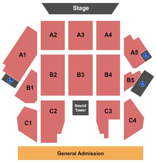 seating chart for RiverEdge Park - End Stage - eventticketscenter.com