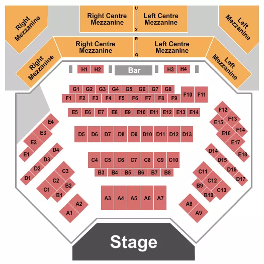 seating chart for River Rock Casino Resort - Endstage Tables - eventticketscenter.com