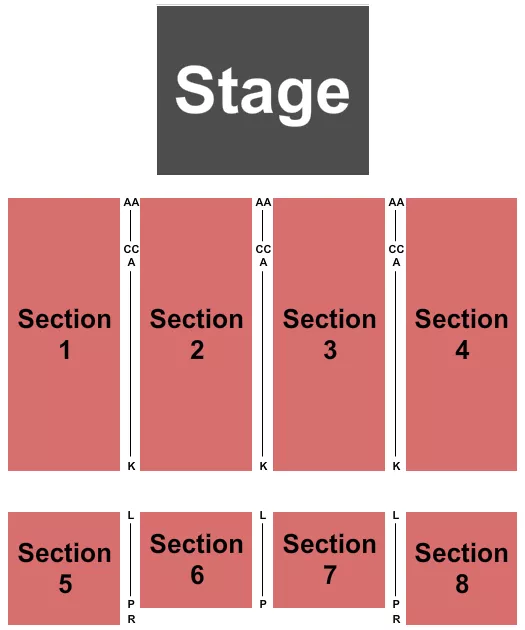seating chart for Rivers Casino & Resort - Schenectady - Endstage 2 - eventticketscenter.com