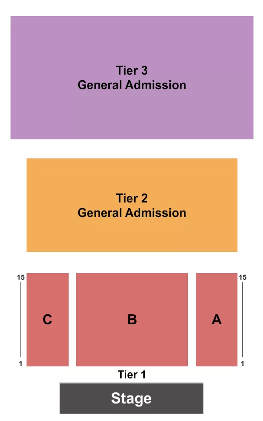 seating chart for Riverside Casino & Golf Resort - Endstage GA - eventticketscenter.com
