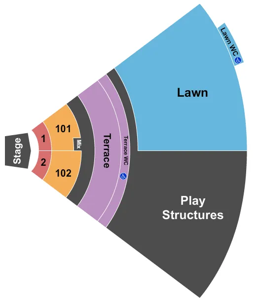 seating chart for Capital Region MU Health Care Amphitheater - End Stage - eventticketscenter.com