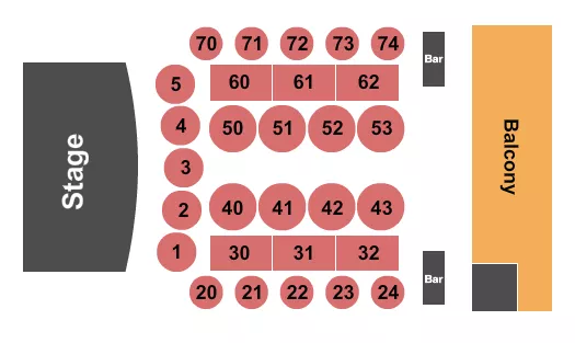 seating chart for Riverside Revival - Tables & Balcony - eventticketscenter.com