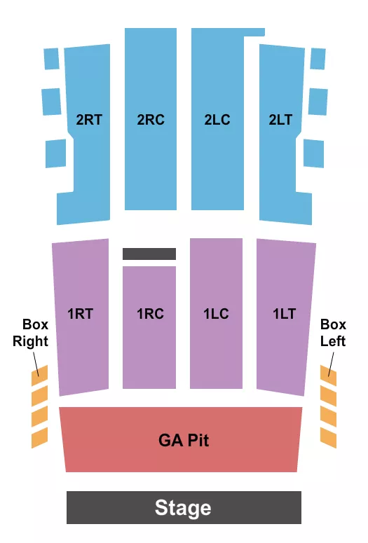 seating chart for Riverside Theater - WI - Endstage GA Pit - eventticketscenter.com