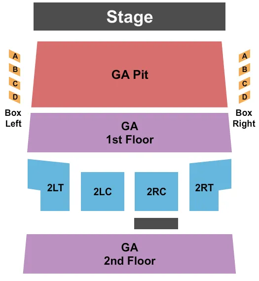 seating chart for Riverside Theater - WI - Endstage GA Floors 3 - eventticketscenter.com