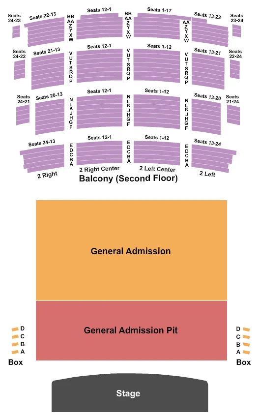 seating chart for Riverside Theater - WI - Endstage GA - eventticketscenter.com