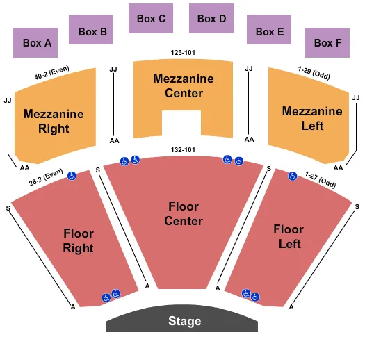 seating chart for Weldon Mills Theatre - End Stage - eventticketscenter.com