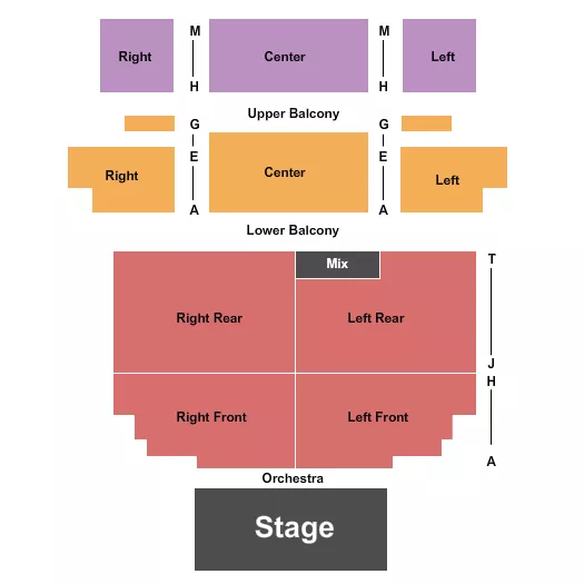 seating chart for Robert Kirk Walker Theatre - Endstage 2 - eventticketscenter.com