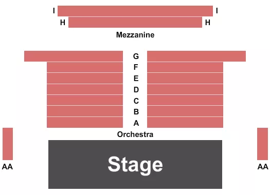 seating chart for Robert Shackleton Playhouse - Endstage - eventticketscenter.com