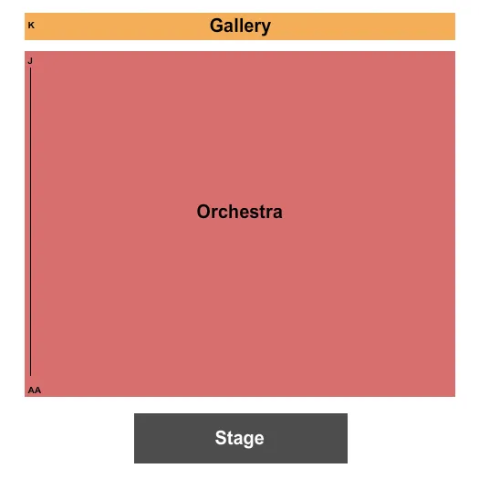 seating chart for Roberts Studio Theatre at Boston Center For The Arts - End Stage - eventticketscenter.com