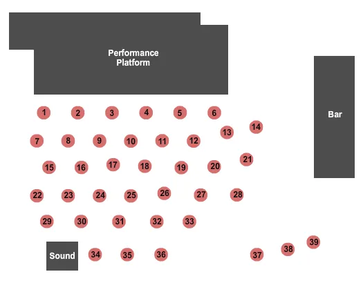 seating chart for Robin Leach Lounge at Notoriety - Endstage Tables - eventticketscenter.com