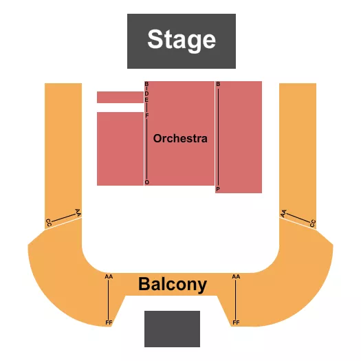 seating chart for Rochester Opera House - Endstage 2 - eventticketscenter.com