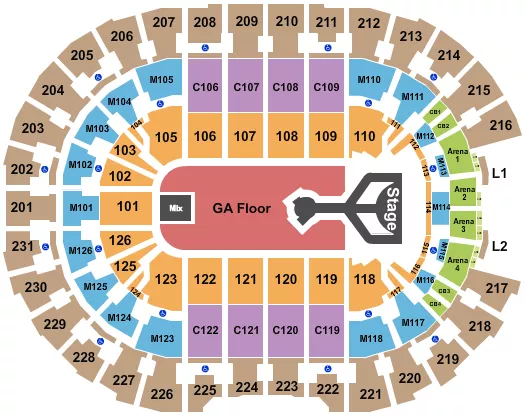 seating chart for Rocket Arena - Don Toliver - eventticketscenter.com