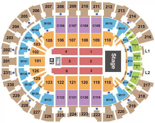 seating chart for Rocket Arena - Pentatonix - eventticketscenter.com