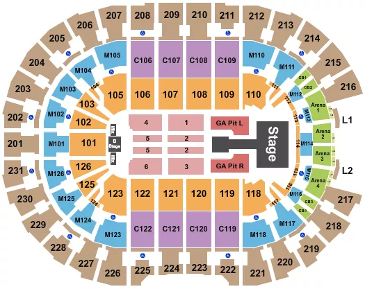 seating chart for Rocket Arena - sombr - eventticketscenter.com