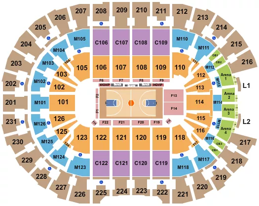 seating chart for Rocket Mortgage FieldHouse - Basketball - Globetrotters - eventticketscenter.com