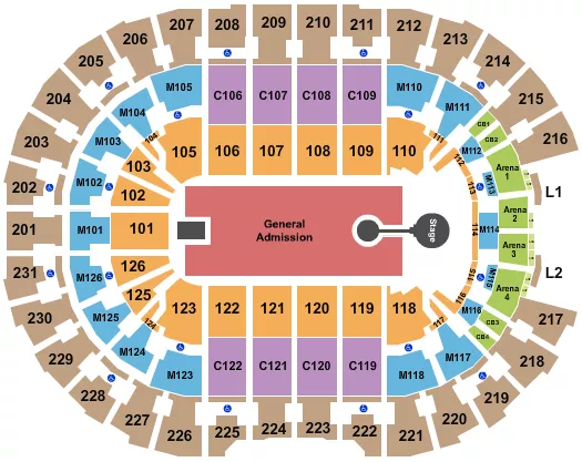 seating chart for Rocket Mortgage FieldHouse - Kid Cudi - eventticketscenter.com