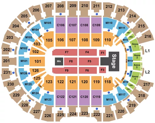 seating chart for Rocket Mortgage FieldHouse - Matt Rife - eventticketscenter.com