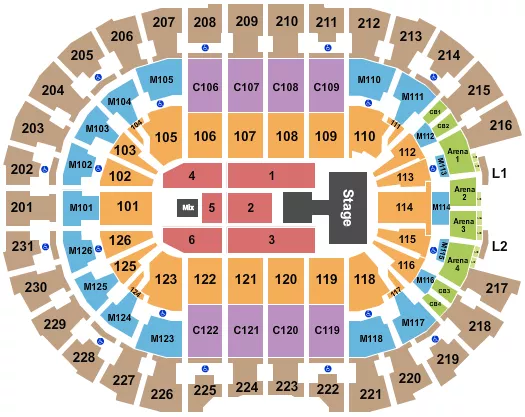 seating chart for Rocket Arena - New Edition 1 - eventticketscenter.com