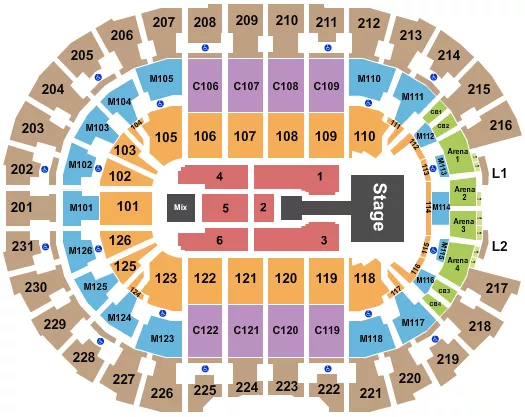 seating chart for Rocket Mortgage FieldHouse - Nicki Minaj - eventticketscenter.com