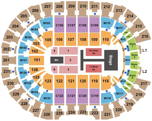 seating chart for Rocket Mortgage FieldHouse - Tate McRae - eventticketscenter.com