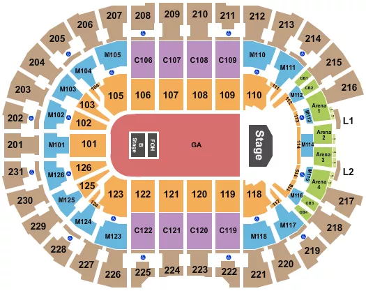 seating chart for Rocket Mortgage FieldHouse - Tyler The Creator - eventticketscenter.com