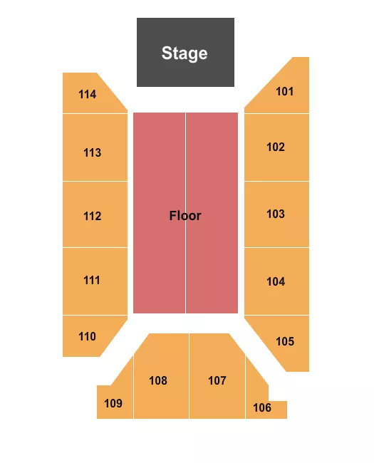 seating chart for Rocky Mount Event Center - Endstage 2 - eventticketscenter.com