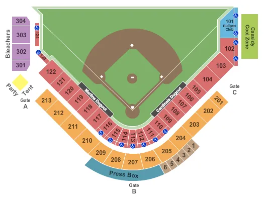 Busch Stadium Seat Map, St. Louis Cardinals