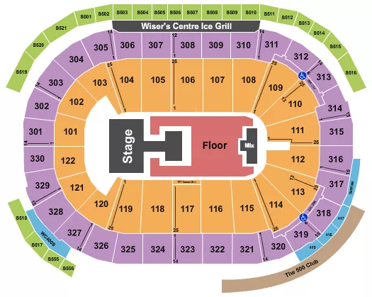 seating chart for Rogers Arena - Aespa - eventticketscenter.com