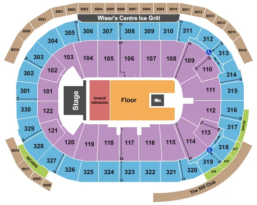 seating chart for Rogers Arena - Bruce Springsteen - eventticketscenter.com