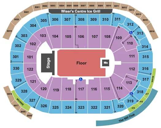 seating chart for Rogers Arena - Bryan Adams-2 - eventticketscenter.com