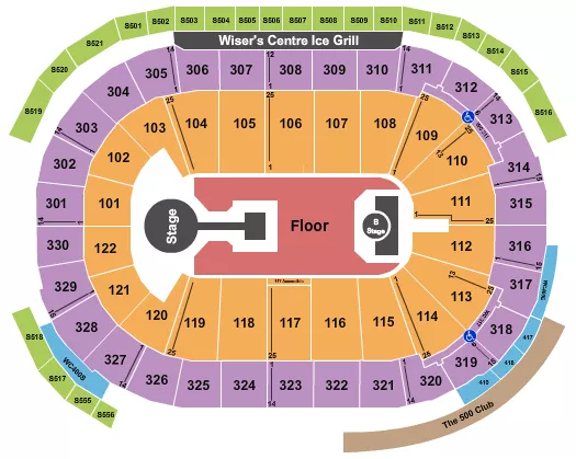 seating chart for Rogers Arena - Childish Gambino - eventticketscenter.com
