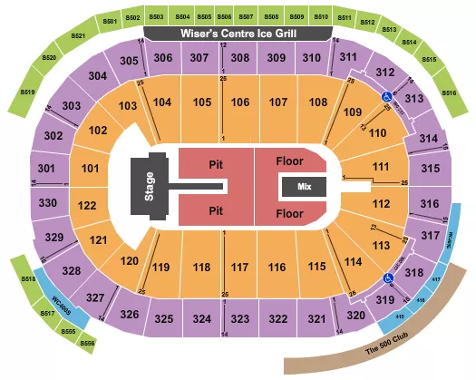 seating chart for Rogers Arena - Cigarettes After Sex - eventticketscenter.com