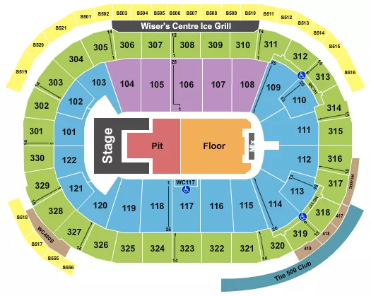 seating chart for Rogers Arena - City and Colour - eventticketscenter.com