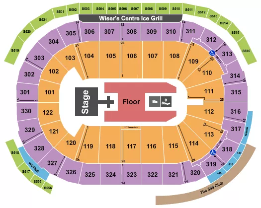 seating chart for Rogers Arena - Def Leppard - eventticketscenter.com