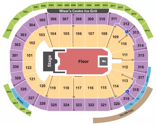 seating chart for Rogers Arena - Hilary Duff - eventticketscenter.com