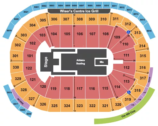 seating chart for Rogers Arena - Invictus Games - eventticketscenter.com