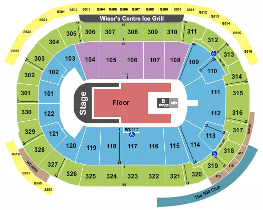 seating chart for Rogers Arena - Jelly Roll - eventticketscenter.com