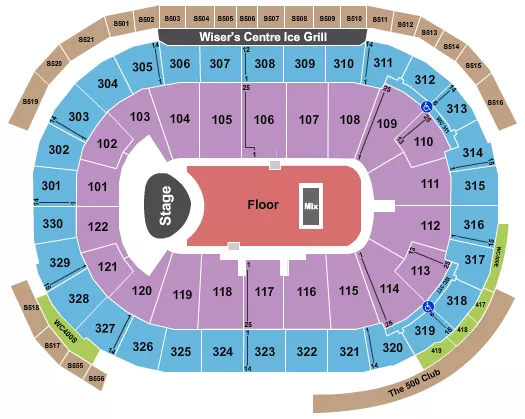 seating chart for Rogers Arena - Kacey Musgraves - eventticketscenter.com