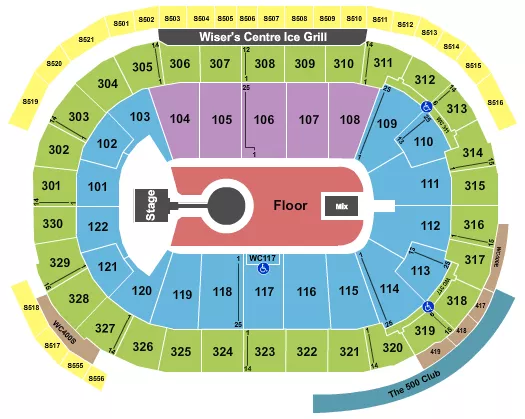 seating chart for Rogers Arena - Kid Cudi - eventticketscenter.com