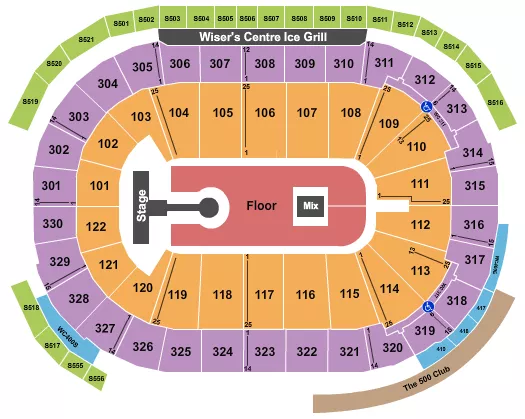 seating chart for Rogers Arena - Kygo - eventticketscenter.com