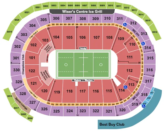 seating chart for Rogers Arena - Lacrosse 2 - eventticketscenter.com